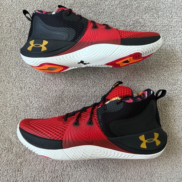 NIB Under Armour Men's Embiid One Chinese Lunar New Year CNY Red Sneaker Size 13 - Picture 2 of 7